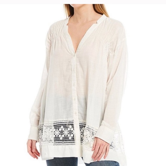 NWOT Free People Green Gardens Tunic XS - Picture 2 of 5